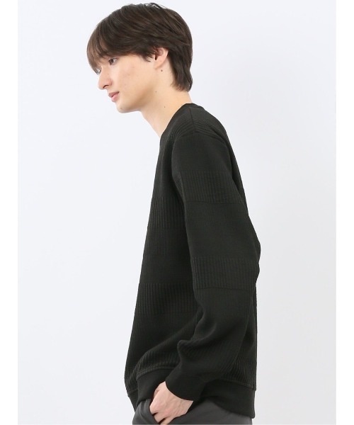 m.f.editorial(エムエフエディトリアル)の「【ストレッチ】m.f.エディトリアル メンズ ふくれケーブル クルー プルオーバー(Tシャツ/カットソー・メンズ・ブラック/ホワイト・X-LARGE/MEDIUM/LARGE)」の20枚目の写真