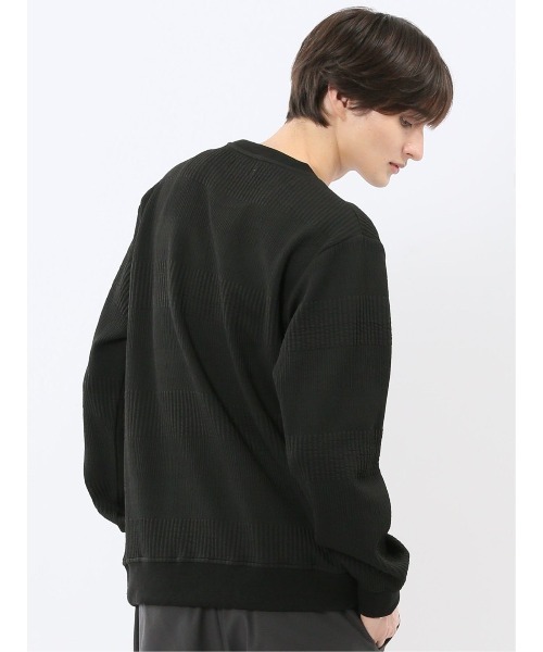 m.f.editorial(エムエフエディトリアル)の「【ストレッチ】m.f.エディトリアル メンズ ふくれケーブル クルー プルオーバー(Tシャツ/カットソー・メンズ・ブラック/ホワイト・X-LARGE/MEDIUM/LARGE)」の21枚目の写真