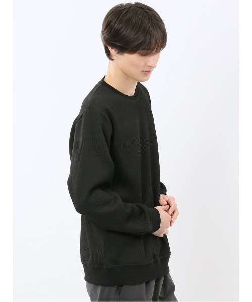 m.f.editorial(エムエフエディトリアル)の「【ストレッチ】m.f.エディトリアル メンズ ふくれケーブル クルー プルオーバー(Tシャツ/カットソー・メンズ・ブラック/ホワイト・X-LARGE/MEDIUM/LARGE)」の22枚目の写真