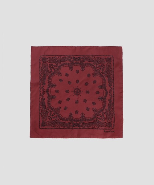 MARGARET HOWELL(マーガレットハウエル)の「SILK TWILL PAISLEY BANDANA(ストール/ショール・レディース・ネイビー/レッド系その他2・FREE)」の2枚目の写真