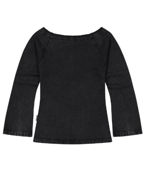 MAHAGRID(マハグリッド)の「『mahagrid/マハグリッド』 WASHED CUT-OUT OFF SHOULDER TEE/ウォッシュド カットアウト オフショルダー Tシャツ(Tシャツ/カットソー・レディース・ブラック・FREE)」の10枚目の写真