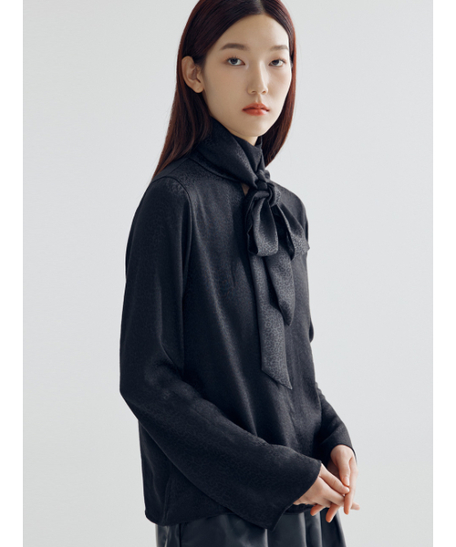 BOMNAL BOUTIQUE(ボムナルブティック)の「レオパードタイブラウス_ブラック(シャツ/ブラウス・レディース・その他・SMALL/MEDIUM)」の3枚目の写真
