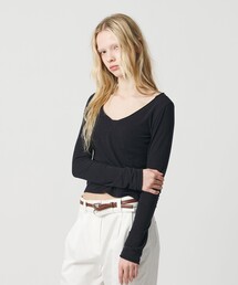 ATTISESSION（アティセッション）の「<ATTISESSION>Vネック ロングスリーブ トップス（Tシャツ/カットソー）」