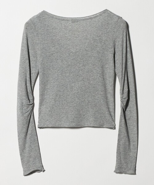ATTISESSION（アティセッション）の「＜ATTISESSION＞Vネック ロングスリーブ トップス（Tシャツ/カットソー・レディース・グレー系/ネイビー/ホワイト・FREE）」の11枚目の写真