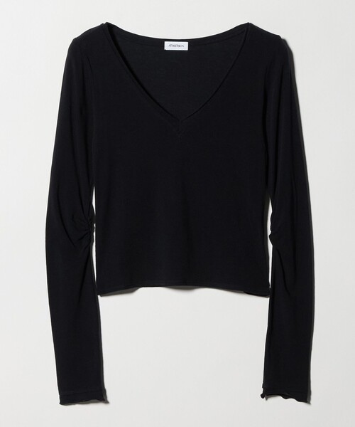 ATTISESSION（アティセッション）の「＜ATTISESSION＞Vネック ロングスリーブ トップス（Tシャツ/カットソー・レディース・グレー系/ネイビー/ホワイト・FREE）」の16枚目の写真