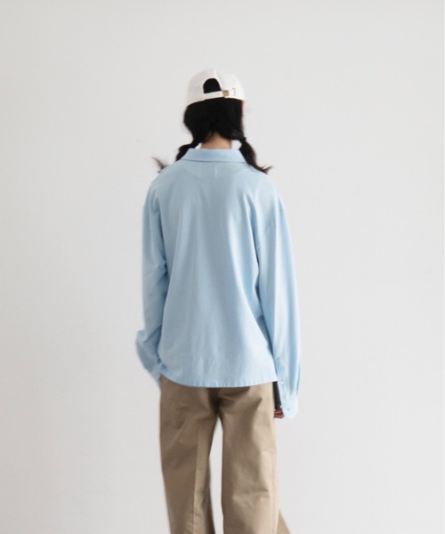 KAIKO（カイコー）の「KAIKO Tomorrow polo shirt（シャツ/ブラウス・メンズ・オフホワイト/サックスブルー・2）」の13枚目の写真