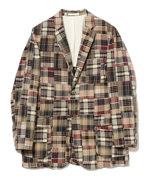 BEAMS PLUS(ビームスプラス)の「3B Box-fit Patchwork Madras(その他アウター・メンズ・ブラウン・MEDIUM/SMALL/X-LARGE/LARGE)」の5枚目の写真