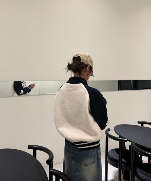 BELLOL（ベロエル）の「Big logo ribbon knit zip-Up NAVY（ニット/セーター・レディース・その他・FREE）」の7枚目の写真