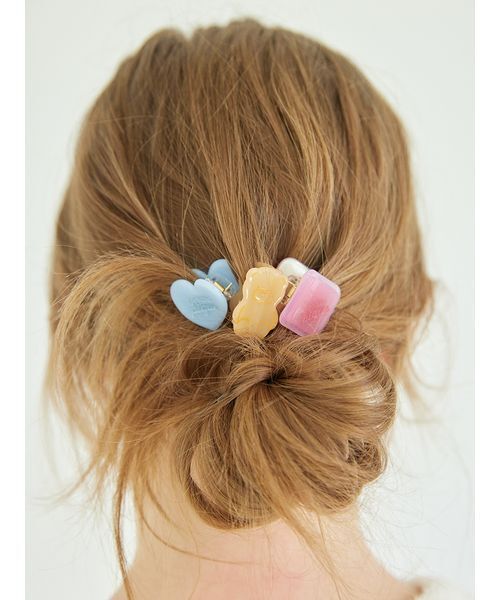 セール】ミニヘアクリップ3点セット（マスク）｜gelato pique