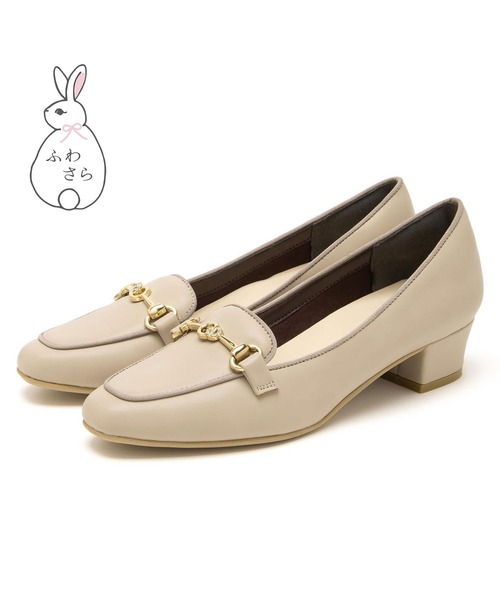 JELLY BEANS（ジェリービーンズ）の「<ふわさら>サークルビジュービットローファーパンプス(204-61112)JELLY BEANS(ジェリービーンズ)（パンプス・レディース・グレー/ピンクベージュ・21.5/22/22.5/23/23.5/24/24.5/25/25.5）」の7枚目の写真