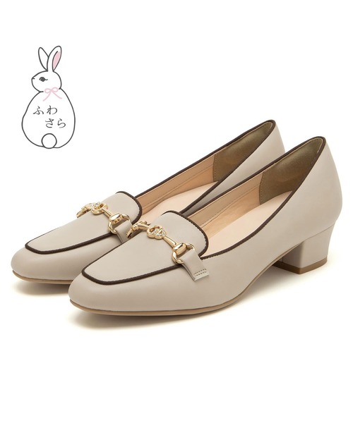 JELLY BEANS（ジェリービーンズ）の「<ふわさら>サークルビジュービットローファーパンプス(204-61112)JELLY BEANS(ジェリービーンズ)（パンプス・レディース・グレー/ピンクベージュ・21.5/22/22.5/23/23.5/24/24.5/25/25.5）」の6枚目の写真