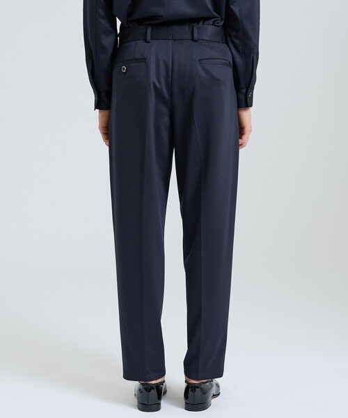 DESIGNWORKS（デザインワークス）の「モクロディー ワイドテーパードパンツ / セットアップ対応 / ストレッチ（スラックス・メンズ・ダークブラウン/ネイビー・50/48/46）」の6枚目の写真