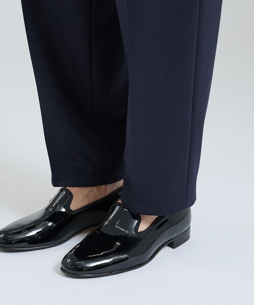 DESIGNWORKS（デザインワークス）の「モクロディー ワイドテーパードパンツ / セットアップ対応 / ストレッチ（スラックス・メンズ・ダークブラウン/ネイビー・50/48/46）」の12枚目の写真