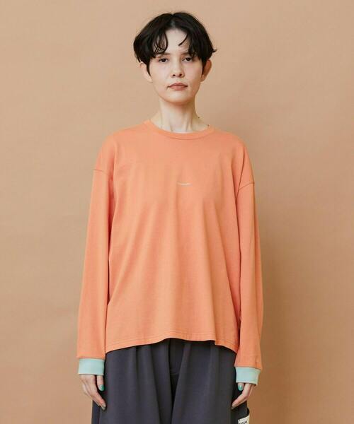 FRAPBOIS（フラボア）の「テイストL/S T（Tシャツ/カットソー・レディース・ブラック/ホワイト/オレンジ・1/2）」の3枚目の写真