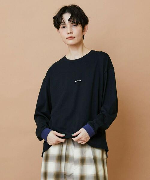 FRAPBOIS（フラボア）の「テイストL/S T（Tシャツ/カットソー・レディース・ブラック/ホワイト/オレンジ・1/2）」の2枚目の写真