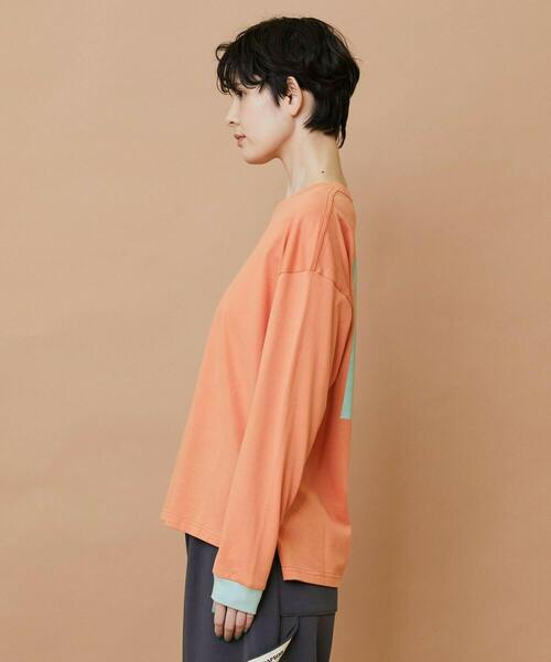 FRAPBOIS（フラボア）の「テイストL/S T（Tシャツ/カットソー・レディース・ブラック/ホワイト/オレンジ・1/2）」の4枚目の写真