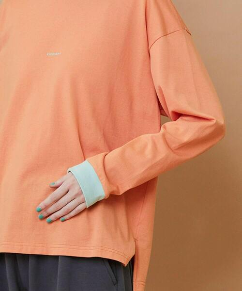 FRAPBOIS（フラボア）の「テイストL/S T（Tシャツ/カットソー・レディース・ブラック/ホワイト/オレンジ・1/2）」の6枚目の写真