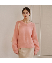 ODER（オディエール）の「Vネックキッドモヘアプルオーバー-ピンク（ニット/セーター）」