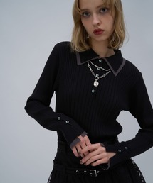 HARE | ハイショクレイヤーポロニット(HARE)(ニット/セーター)