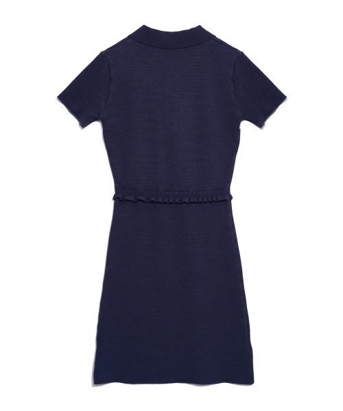 HIGH SCHOOL DISCO(ハイスクールディスコ)の「HEART RUFFLE KNIT OPS_NAVY(ワンピース・レディース・その他・M/S)」の2枚目の写真