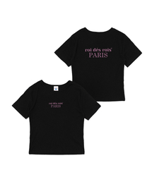 オリジンパリ クロップ半袖Tシャツ (ブラック)