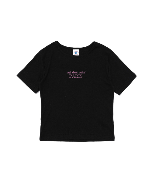 ROIDESROIS(ロワデロワ)の「オリジンパリ クロップ半袖Tシャツ (ブラック)(Tシャツ/カットソー・レディース・その他・FREE)」の2枚目の写真