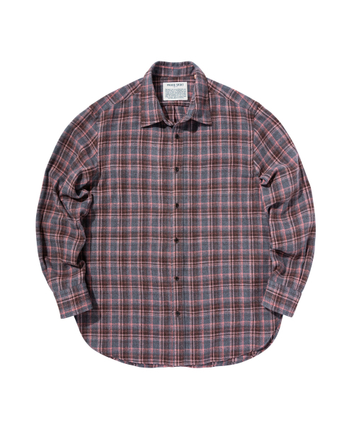 PRODESHIRT(プロデシャツ)の「ヴィンテージチェックフランネルシャツ(ピンクグレー)(シャツ/ブラウス・メンズ・その他・M/L/XL)」の2枚目の写真