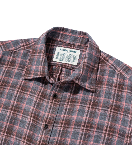 PRODESHIRT(プロデシャツ)の「ヴィンテージチェックフランネルシャツ(ピンクグレー)(シャツ/ブラウス・メンズ・その他・M/L/XL)」の4枚目の写真