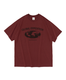 ANALOG MOOD（アナログムード）の「グローバルムード 半袖Tシャツ (ワイン)（Tシャツ/カットソー）」