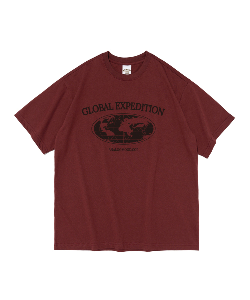 ANALOG MOOD(アナログムード)の「グローバルムード 半袖Tシャツ (ワイン)(Tシャツ/カットソー・レディース・その他・S/M/L/2XL/XL)」の1枚目の写真