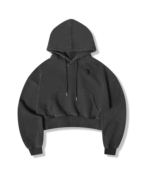 AVANDRESS(アバンドレス )の「AV LOGO CROP HOODIE PIGMENT BLACK(パーカー・レディース・ブラック・MEDIUM)」の2枚目の写真