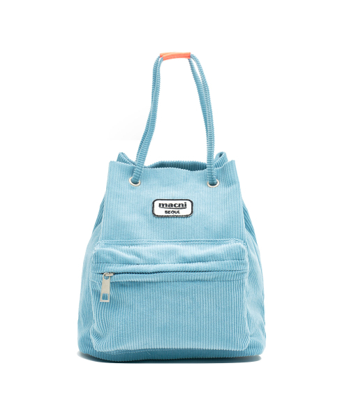 MACNI（マクニ）の「CORDUROY STRING BAG_SKY BLUE（トートバッグ・レディース・その他・FREE）」の2枚目の写真