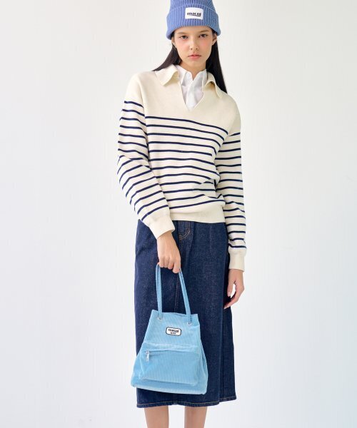 MACNI（マクニ）の「CORDUROY STRING BAG_SKY BLUE（トートバッグ・レディース・その他・FREE）」の3枚目の写真