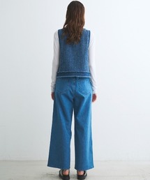 three dots フリンジデニムベスト three dots フリンジデニムベスト three dots フリンジデニムベスト
