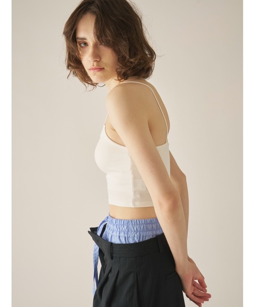 AIC.(エーアイシー)の「パッド付きブラトップ/接触冷感/抗菌防臭/UVカット/パッド取り外し可能(キャミソール・レディース・ブラック/オフホワイト・FREE)」の15枚目の写真