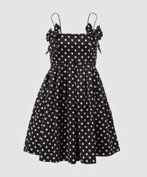 Printed Double Satin Mini Strap Dress