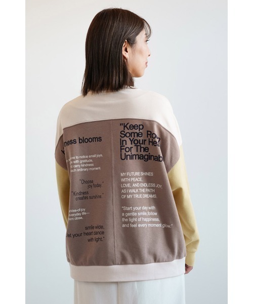 HEART MARKET(ハートマーケット)の「アシメバックプリントリブ付きプルオーバー(Tシャツ/カットソー・レディース・ブラック/その他3/その他2/その他1/アイボリー・FREE)」の1枚目の写真