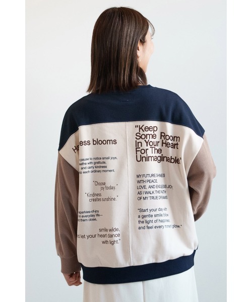 HEART MARKET(ハートマーケット)の「アシメバックプリントリブ付きプルオーバー(Tシャツ/カットソー・レディース・ブラック/その他3/その他2/その他1/アイボリー・FREE)」の2枚目の写真
