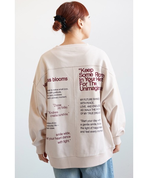 HEART MARKET(ハートマーケット)の「アシメバックプリントリブ付きプルオーバー(Tシャツ/カットソー・レディース・ブラック/その他3/その他2/その他1/アイボリー・FREE)」の3枚目の写真