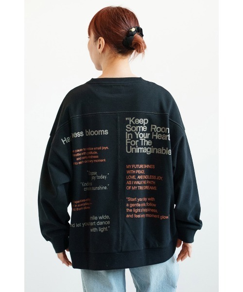 HEART MARKET(ハートマーケット)の「アシメバックプリントリブ付きプルオーバー(Tシャツ/カットソー・レディース・ブラック/その他3/その他2/その他1/アイボリー・FREE)」の4枚目の写真