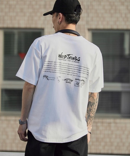 WILD THINGS（ワイルドシングス）の「WILD THINGS/ワイルドシングス OLD ICONS TEE ブランドロゴ プリントTシャツ 2026年春夏（Tシャツ/カットソー・メンズ・ホワイト/ブラック/カーキオリーブ・M/L/XL）」の7枚目の写真