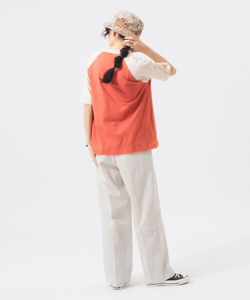 BEAMS BOY（ビームスボーイ）の「【7/24値下げ】2トーン ラグラン Tシャツ（Tシャツ/カットソー・レディース・ネイビー/レッド・2/1）」の5枚目の写真