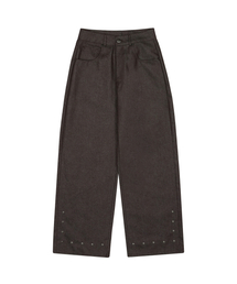 L20 BACK STAR WIDE PANTS(BROWN)