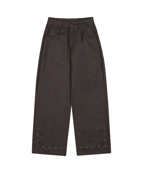 L20 BACK STAR WIDE PANTS(BROWN)