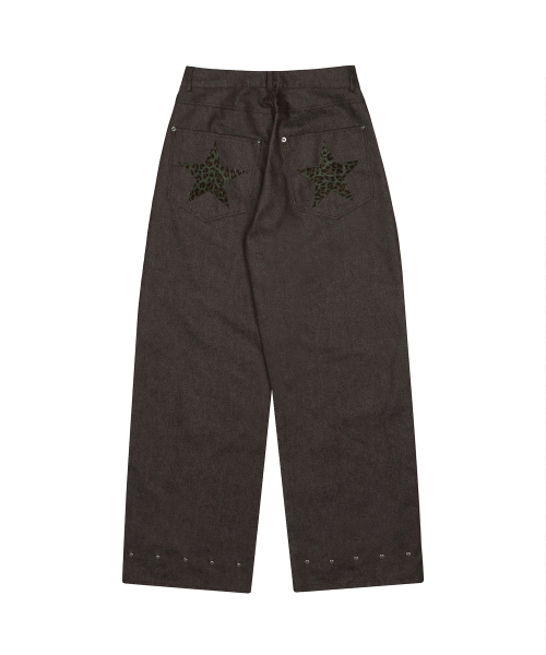 LARTIGENT（ラーティゼン）の「L20 BACK STAR WIDE PANTS(BROWN)（その他パンツ・レディース・その他・SMALL/MEDIUM）」の6枚目の写真
