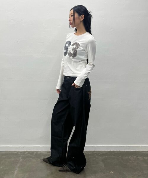 LARTIGENT（ラーティゼン）の「L20 BACK STAR WIDE PANTS(BROWN)（その他パンツ・レディース・その他・SMALL/MEDIUM）」の3枚目の写真