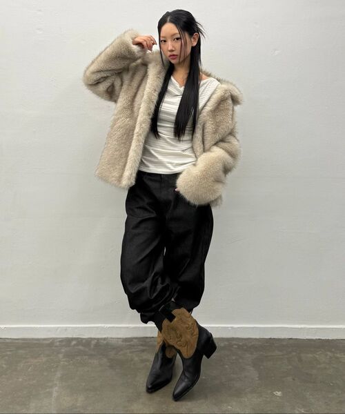 LARTIGENT（ラーティゼン）の「L20 BACK STAR WIDE PANTS(BROWN)（その他パンツ・レディース・その他・SMALL/MEDIUM）」の5枚目の写真