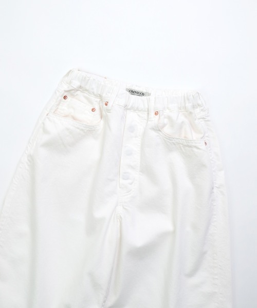 OMNIGOD womens / オムニゴッド] 10ozデニム 5Pイージーワイド