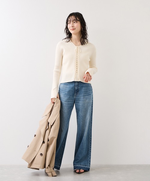 VIS（ビス）の「バギーワイドデニムパンツ（デニムパンツ・レディース・ブルー系その他4/ブラック系その他・SS/S/M）」の10枚目の写真