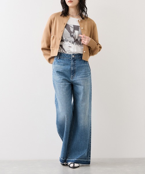 VIS（ビス）の「バギーワイドデニムパンツ（デニムパンツ・レディース・ブルー系その他4/ブラック系その他・SS/S/M）」の6枚目の写真